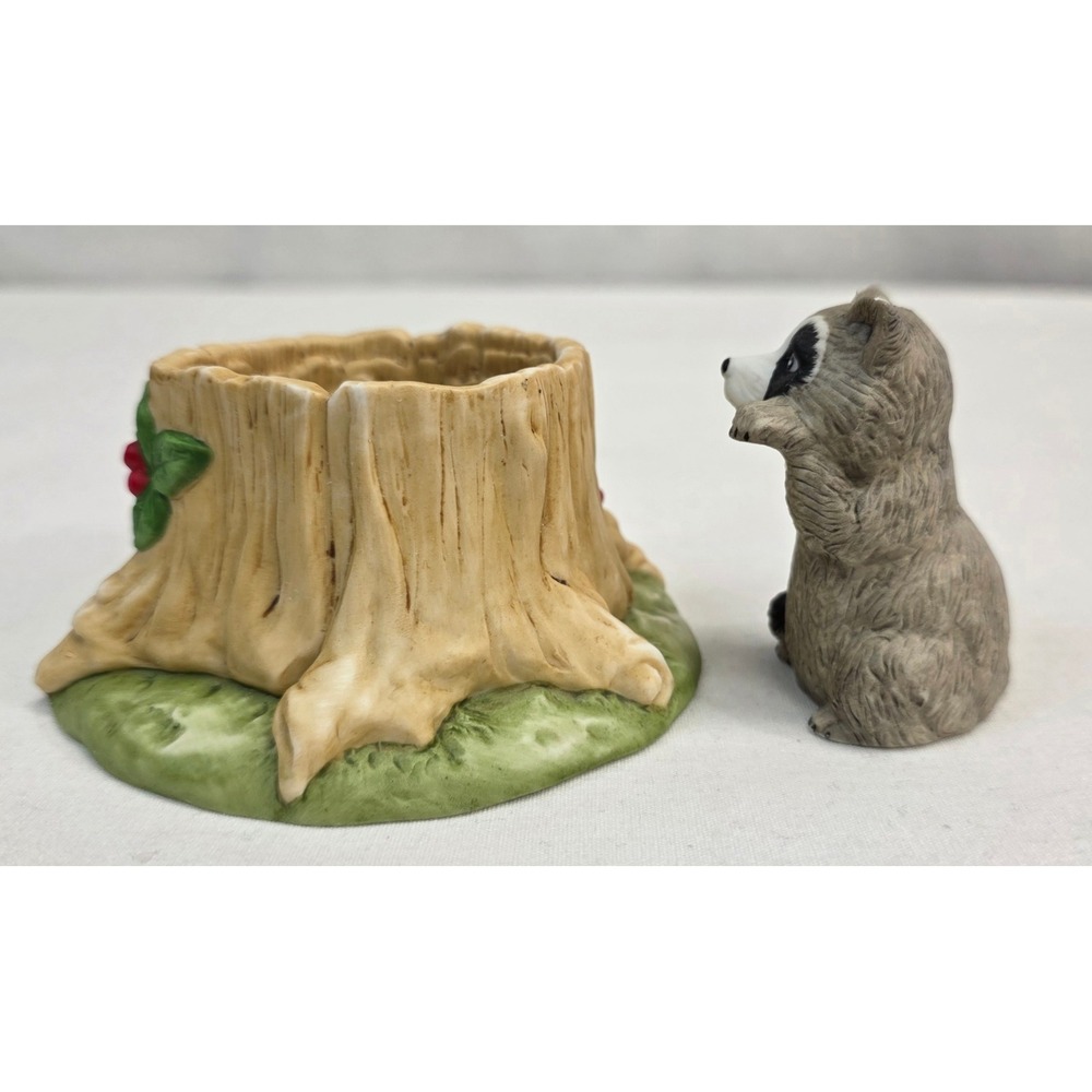 Franklin Porcelain Woodland Surprises Mouse and Raccoon Figurines 1984 Set of 2 - Picture 10 of 16